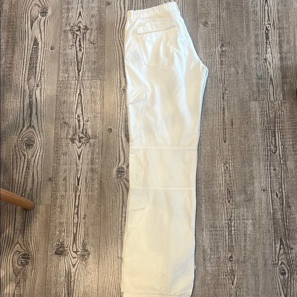 Zara Off-White Cargo Trousers